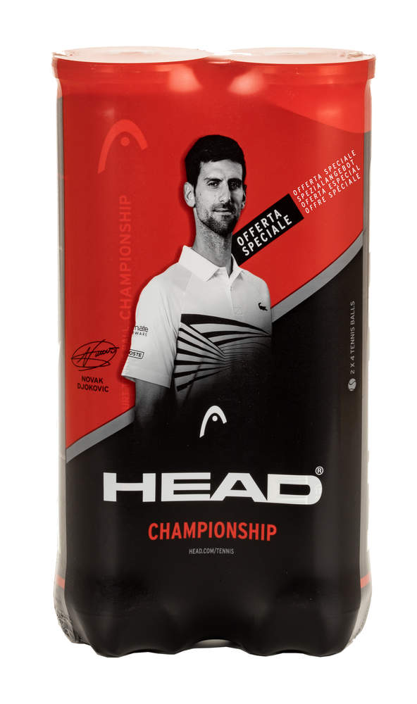 251348.jpg Championship Novak HEAD Set 2x4B Gesamt 8 Tennisbälle 12DZ Art. 575321 – Bild 1