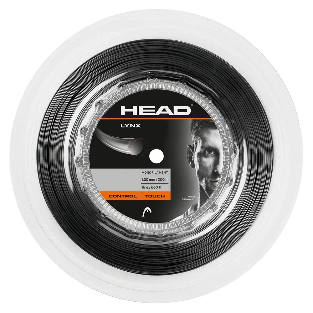 360920.jpg Head Lynx Rolle 200 Meter Tennissaite 1,30 mm 16g Grau-Schwarz UVP : € 150,00 – Bild 1