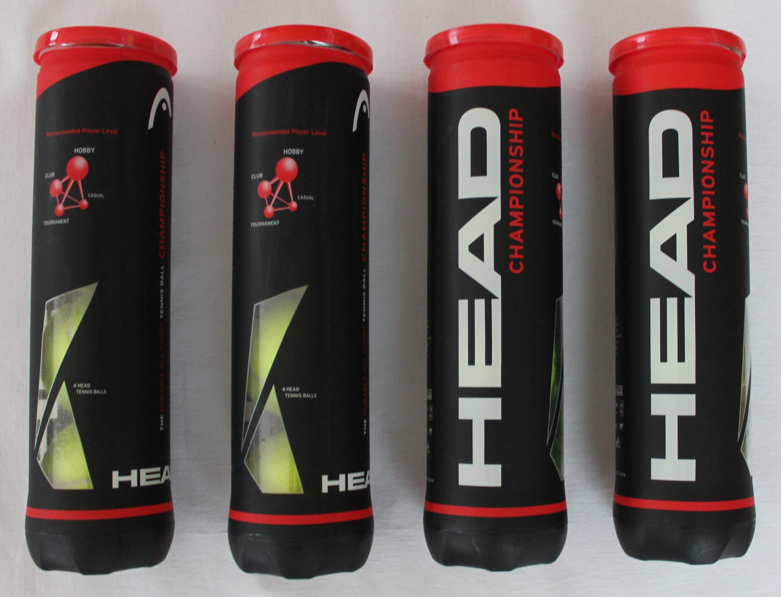 IMG_0450-scaled-1.jpg Head Championship 4x 4er Dose Set Insgesamt 16 Tennisbälle 4x Tin 16x Tennis Balls – Bild 1