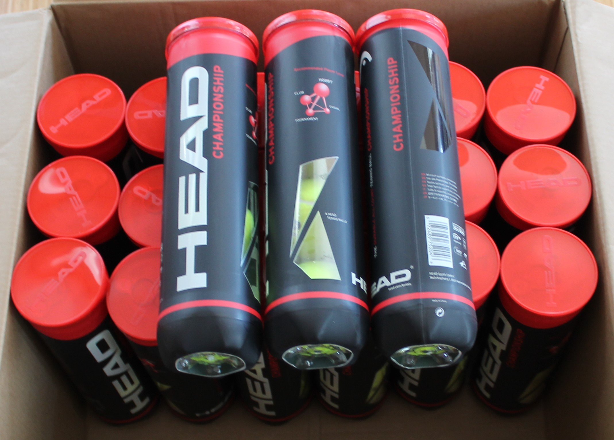 IMG_0879-2.jpg Head Championship 18x 4er Dose 72 Tennisbälle 18x Tin 72 Tennis Balls 4B 12DZ – Bild 1
