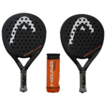 Padelschläger SET 2x HEAD Zephyr PRO neues Modell Graphene 360+ und 3 Padelbälle